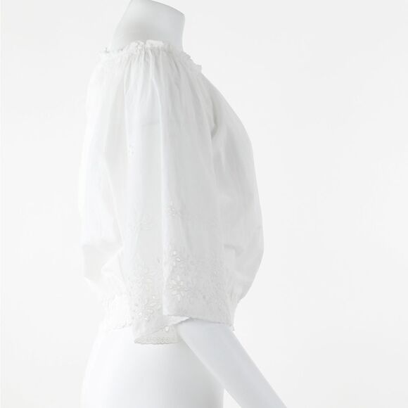 Single Thread Eyelet Off-the-Shoulder Top - Picture 5 of 5